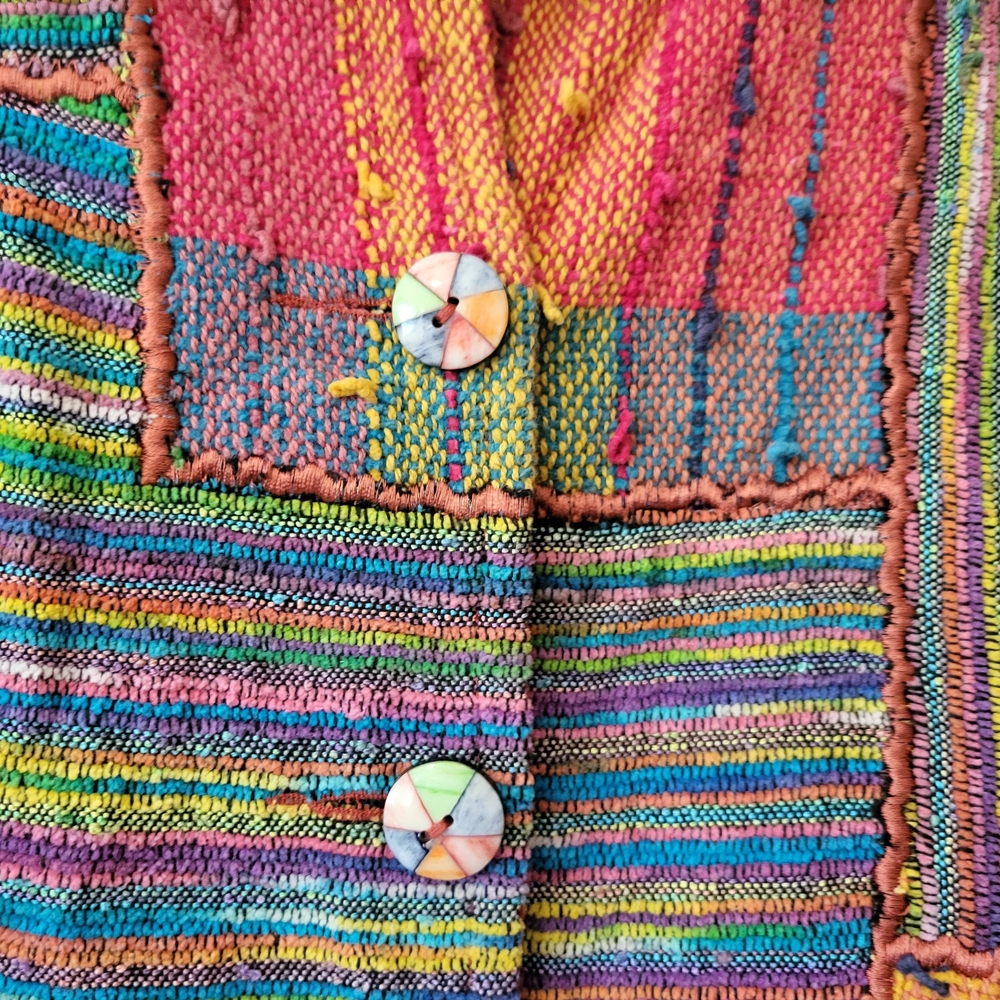 TravelSmith Multicolor Patchwork Button-Front Jea… - image 3